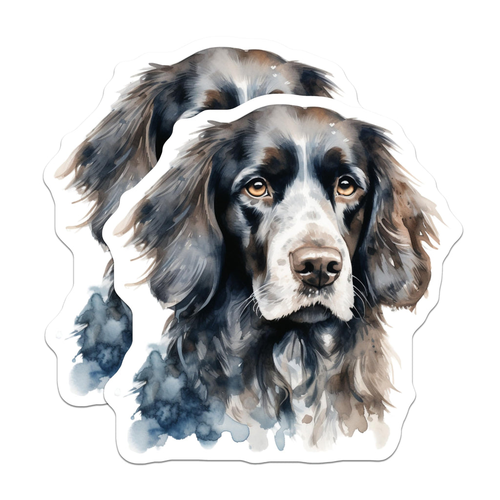 (2 Pack) Springer Spaniel Magnets - Watercolor Dog Art - Pet Lover Home Decor - 5 Inches On Longest Side - Thick Durable Magnet - Made in USA - MAG25298