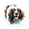 (2 Pack) Springer Spaniel Dog Magnets - Watercolor Pet Portrait - Artistic Animal Art for Dog Lovers - 5 Inches On Longest Side - Thick Durable Magnet - Made in USA - MAG25115