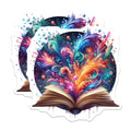 (2 Pack) Magical Book Explosion Magnets - Reader Literary Decor - Vibrant Fantasy Art - Librarian Teacher Gift Idea - 5 Inches On Longest Side - Thick Durable Magnet - Made in USA - MAG38942