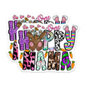 (2 Pack) One Happy Mama Easter Magnets - New Mom Spring Decor - Bunny Farmhouse Kitchen Refrigerator Art - 5 Inches On Longest Side - Thick Durable Magnet - Made in USA - MAG26481