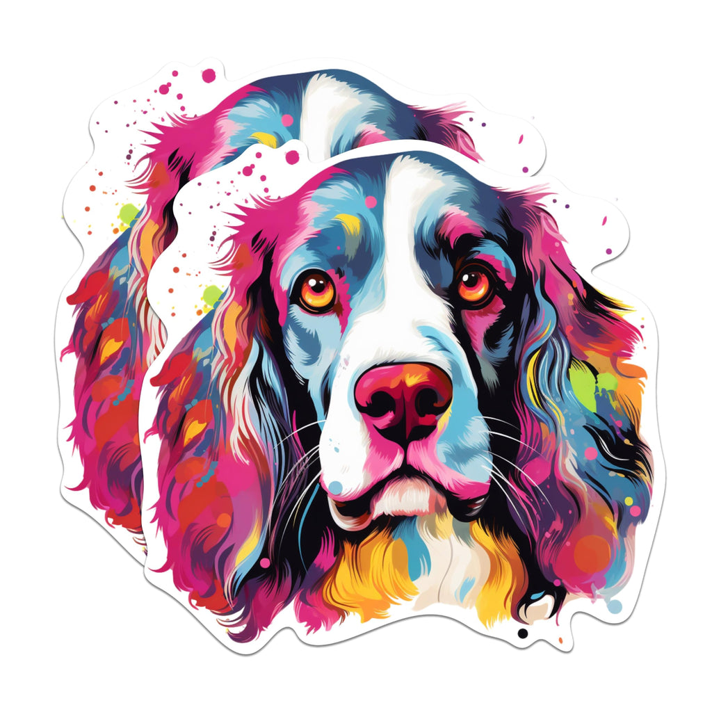 (2 Pack) English Springer Spaniel Dog Breed Magnets - 5 Inches On Longest Side - Choose from Over 100 Dog Breeds - for Cars, Refrigerators, Toolboxes - Made in USA - MAG1853