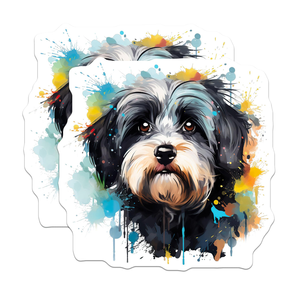 (2 Pack) Cute Dog Magnets - Watercolor Pet Art Magnets - Animal Lover Fridge Decor - 5 Inches On Longest Side - Thick Durable Magnet - Made in USA - MAG28068