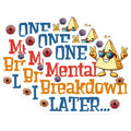 (3 Pack) One Mental Breakdown Later Decals - Funny Cheese Cartoon - Laptop Decal Stickers - 3 Inches On Longest Side - Easy Peel & Apply - Made in USA - 3MCS2027