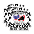 (2 Pack) Our Flag Does Not Fly Stickers - Patriotic Soldier Memorial - American Flag Tribute - 5" On Longest Side - Sticks to Smooth Flat Surfaces - Made in USA - BMCS9026