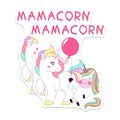 (2 Pack) Cute Unicorn Stickers - Mamacorn Balloon Stickers - Adorable Unicorn Family - 5" On Longest Side - Sticks to Smooth Flat Surfaces - Made in USA - BMCS5177