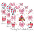 (3 Pack) Teaching is A Work of Heart Decals - Teacher Appreciation - School Supplies - 3 Inches On Longest Side - Easy Peel & Apply - Made in USA - 3MCS6416