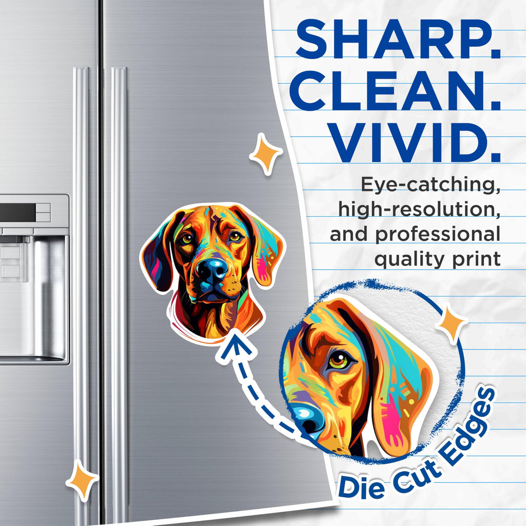 (2 Pack) Rhodesian Ridgeback Dog Breed Magnets - 5 Inches On Longest Side - Choose from Over 100 Dog Breeds - for Cars, Refrigerators, Toolboxes - Made in USA - MAG1934