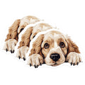 (3 Pack) Spaniel Dog Decals - Cute Pet Stickers - Laptop Decal - 3 Inches On Longest Side - Easy Peel & Apply - Made in USA - 3MCS8700