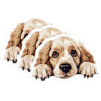 (3 Pack) Spaniel Dog Decals - Cute Pet Stickers - Laptop Decal - 3 Inches On Longest Side - Easy Peel & Apply - Made in USA - 3MCS8700