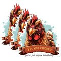 (3 Pack) Chicken Decals - Funny Chicken - Laptop Decals - 3 Inches On Longest Side - Easy Peel & Apply - Made in USA - 3MCS1458