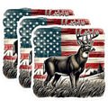 (3 Pack) Patriotic Deer Decals - American Flag - Laptop Decal - 3 Inches On Longest Side - Easy Peel & Apply - Made in USA - 3MCS4672