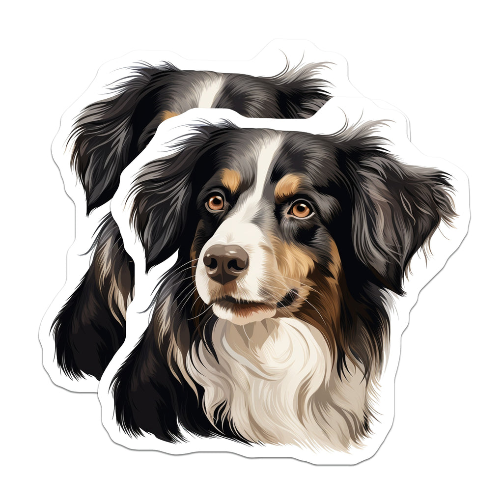 (2 Pack) Australian Shepherd Magnets - Aussie Dog Lover Decor - Pet Owner Home Fridge Magnet - Dog Mom Dad Present - 5 Inches On Longest Side - Thick Durable Magnet - Made in USA - MAG36157