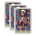 (3 Pack) Joke Dad Decals - Humorous Skeleton - Funny Dad Decal - 3 Inches On Longest Side - Easy Peel & Apply - Made in USA - 3MCS4211