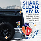 (2 Pack) The Best Dad in The World Stickers - Dad Appreciation - Father's Day Celebration - 5" On Longest Side - Sticks to Smooth Flat Surfaces - Made in USA - BMCS7487