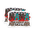 (2 Pack) Mama Tried Magnets - Western Boho Cow Print - Leopard Southern Decor Fridge Magnets - 5 Inches On Longest Side - Thick Durable Magnet - Made in USA - MAG29078