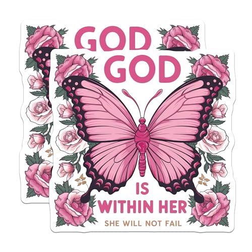 (2 Pack) Butterfly Quote Magnets Magnets - Inspirational Scripture - Floral Butterfly Design - 5" On Longest Side - Made in USA - Sticks to Refrigerators & Metal Surfaces - MAG8815
