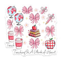 (2 Pack) Teaching is A Work of Heart Magnets - Teacher Appreciation - Classroom Decor - Teacher Gifts - 5" On Longest Side - for Cars, Fridges, Toolboxes - Made in USA - MAG7652