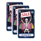 (3 Pack) Skeleton Shopping Decals - Bargain Hunter Decals - Sale Sign Stickers - 3 Inches On Longest Side - Easy Peel & Apply - Made in USA - 3MCS8757