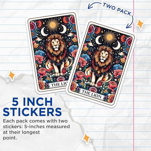Bliss Monkey Co. Zodiac Lion Tarot Card Coffee Mug - Mystical Star Sign Astrology - 11 Ounce Horoscope Cup - Premium Ceramic - Design Printed On Both Sides - BMCM4472