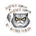 (2 Pack) Funny Cat Stickers - Grumpy Cat Quote - 5" On Longest Side - Sticks to Smooth Flat Surfaces - Made in USA - BMCS8515 - BMCS8515