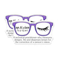 (2 Pack) Optician Magnets - Vision Definition - Funny Eye Care Decor - 5" On Longest Side - for Cars, Fridges, Toolboxes - Made in USA - MAG8083