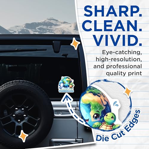 (2 Pack) Save Those Who Can't Save Themselves Stickers - Environmental Awareness - Inspirational for Laptops - 5" On Longest Side - Sticks to Smooth Flat Surfaces - Made in USA - BMCS7954