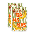 (2 Pack) Funny Banana Magnets - This is Bananas Quote - Retro Kitchen Decor - Humorous Refrigerator Accent - 5 Inches On Longest Side - Thick Durable Magnet - Made in USA - MAG38815