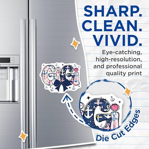 (2 Pack) Gigi Magnets Magnets - Anchor Theme Decor - 5" On Longest Side - Made in USA - Sticks to Refrigerators & Metal Surfaces - MAG8810