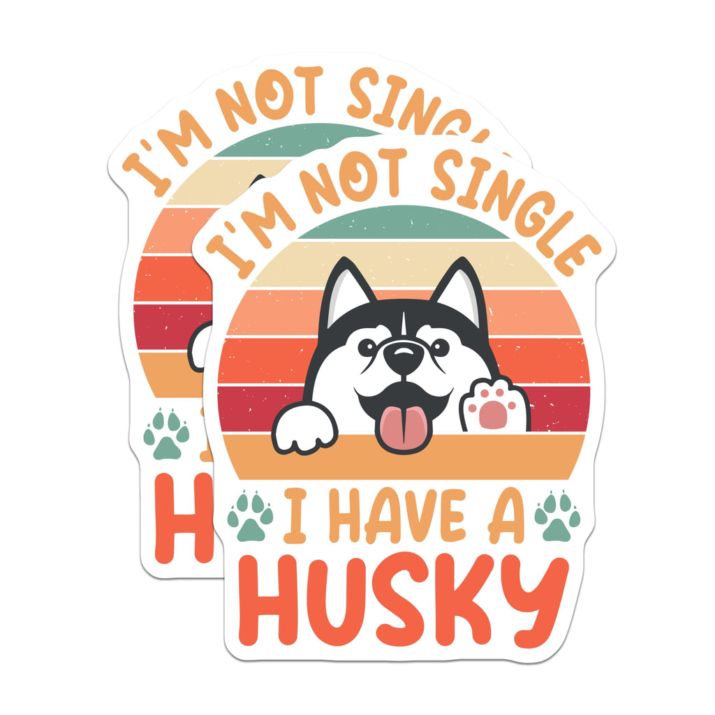 (2 Pack) Husky Magnets - Dog Lover Decor - I Have a Husky - Pet Owner Accessories - 5" On Longest Side - Premium Magnet - for Cars, Refrigerators, Toolboxes, Lockers - Made in USA - MAG17863