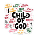 (2 Pack) Child of God Magnets - Faith Warrior Christian Affirmation - Spiritual Blessed Identity Decor - 5 Inches On Longest Side - Thick Durable Magnet - Made in USA - MAG19497
