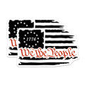 (2 Pack) We The People Magnets - 1776 Distressed American Flag - Patriotic Freedom Decor - USA Constitution Pride - 5 Inches On Longest Side - Thick Durable Magnet - Made in USA - MAG37556