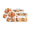 (2 Pack) Inspirational Thanksgiving Magnets - Autumn Cross and Pumpkin Decor - Give Thanks to the Lord Scripture Magnet - 5 Inches On Longest Side - Thick Durable Magnet - Made in USA - MAG23572
