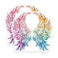(2 Pack) Rainbow Wings Magnets - LGBTQ+ Pride Decor - Angelic Fantasy Art - Refrigerator Locker Accent - 5 Inches On Longest Side - Thick Durable Magnet - Made in USA - MAG38780