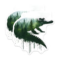(2 Pack) Alligator Magnets - Forest Scene - Nature Inspired Decor - 5" On Longest Side - Premium Magnet - for Cars, Refrigerators, Toolboxes, Lockers - Made in USA - MAG16051