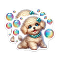 (2 Pack) Adorable Dog Magnet - 5" On Longest Side - Sticks to Smooth Flat Surfaces - Made in USA - MAG9618