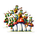 (2 Pack) Frog Band Magnets - Mushroom Seat - Musical Frogs - 5" On Longest Side - Premium Magnet - for Cars, Refrigerators, Toolboxes, Lockers - Made in USA - MAG16887