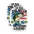 (2 Pack) Fishing Legend Magnets - Bass Angler Art - Patriotic Outdoor Humor - Man Myth Motif - Refrigerator Locker Decor - 5 Inches On Longest Side - Thick Durable Magnet - Made in USA - MAG36977