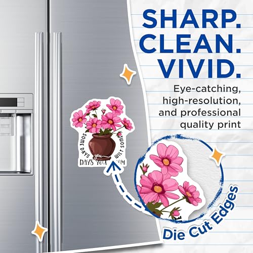 (2 Pack) Some Days You Bloom Magnets - Floral Inspirational Magnet - Flower Pot Quote Magnet - Motivational Home - 5" On Longest Side - for Cars, Fridges, Toolboxes - Made in USA - MAG3861