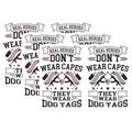 (3 Pack) Real Heroes Decals - Dont Wear Capes - Dog Tags - Laptop Decal - 3 Inches On Longest Side - Easy Peel & Apply - Made in USA - 3MCS7930