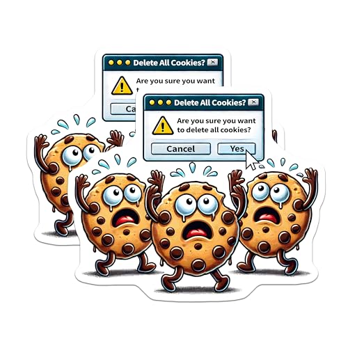 (2 Pack) Delete All Cookies Magnets - Funny Kitchen Decor - 5" On Longest Side - for Cars, Fridges, Toolboxes - Made in USA - MAG7418