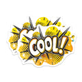 (2 Pack) Cool Word Art Magnets - Pop Art Style - Retro Comic Book Decor Locker Fridge Magnets - 5 Inches On Longest Side - Thick Durable Magnet - Made in USA - MAG36960