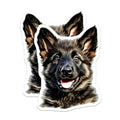 (2 Pack) German Shepherd Puppy Magnets - Dog Lover Home Decor - GSD Refrigerator Accessory - 5 Inches On Longest Side - Thick Durable Magnet - Made in USA - MAG27926