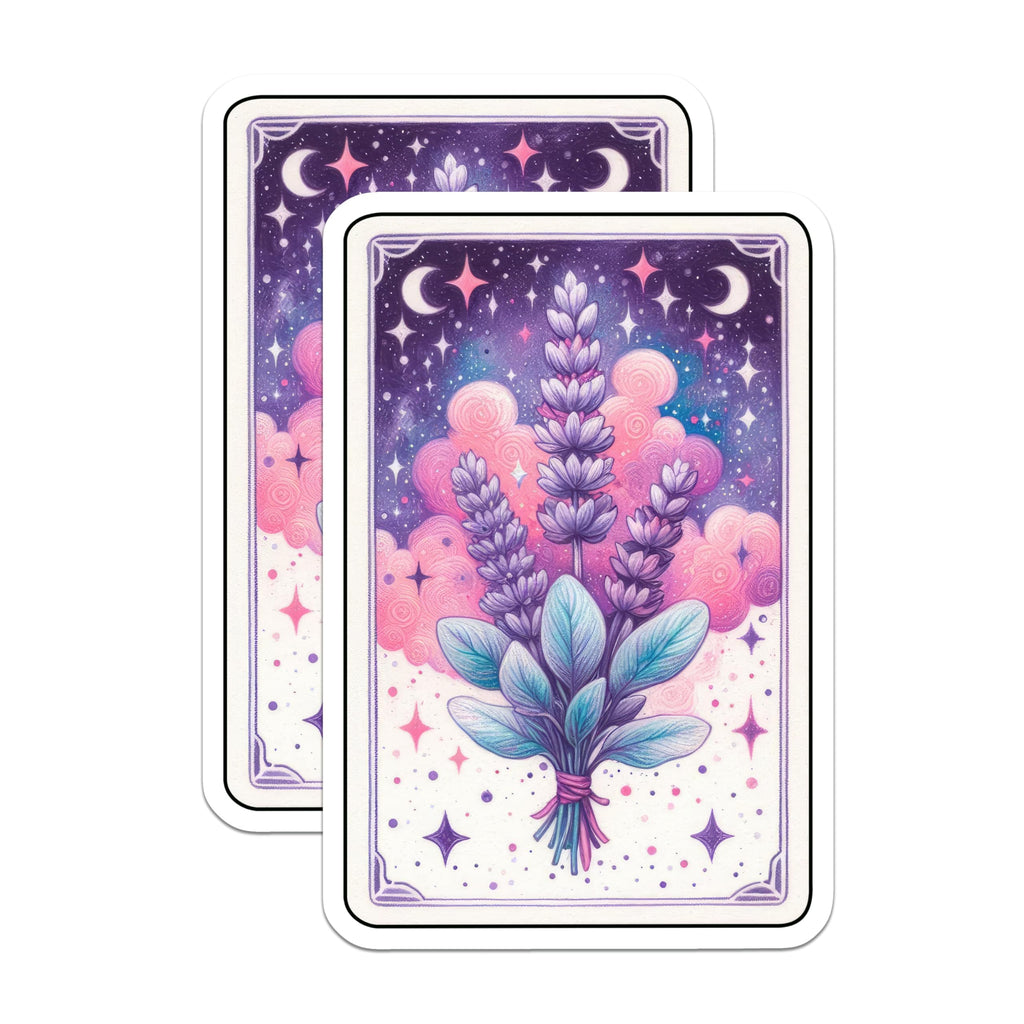 (2 Pack) Lavender Bouquet Magnets - Celestial Dream Decor - Witchy Aesthetic Fridge Art - 5 Inches On Longest Side - Thick Durable Magnet - Made in USA - MAG20751