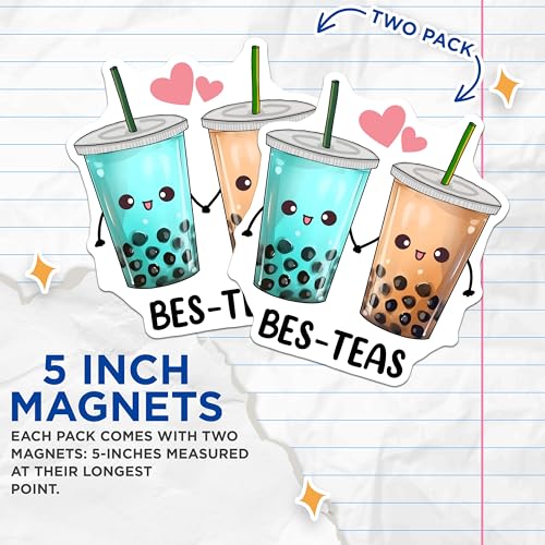 (2 Pack) BES-Teas Magnets - 5" On Longest Side - for Cars, Fridges, Toolboxes - Made in USA - MAG7758