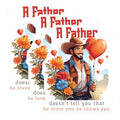 (3 Pack) Cowboy Dad Decals - Father's Day Stickers - Loving Father Decal - 3 Inches On Longest Side - Easy Peel & Apply - Made in USA - 3MCS2489