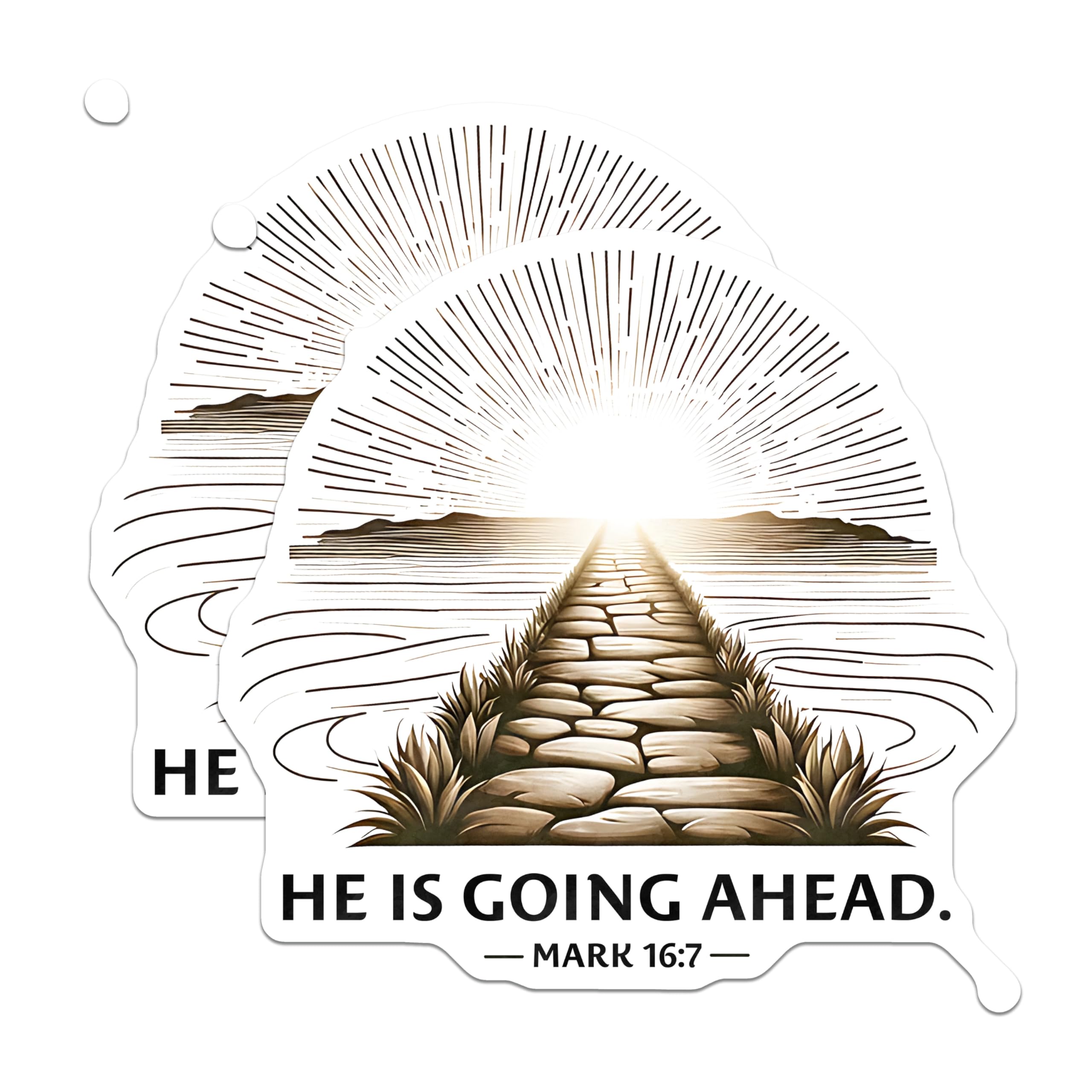 (2 Pack) Christian Faith Magnets - Mark 16:7 Scripture - Inspirational Refrigerator Decor - 5 Inches On Longest Side - Thick Durable Magnet - Made in USA - MAG30597