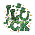 (2 Pack) Lucky St Patricks Day Magnets - Four Leaf Clover Horseshoe - Irish Decoration - 5" On Longest Side - Premium Magnet - for Cars, Refrigerators, Toolboxes, Lockers - Made in USA - MAG16574