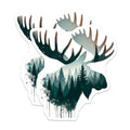 (2 Pack) Moose Magnets - Forest Silhouette Art - Nature Lover Decor - 5" On Longest Side - Premium Magnet - for Cars, Refrigerators, Toolboxes, Lockers - Made in USA - MAG15784