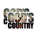 (2 Pack) God's Country Magnets - Majestic Deer Antler Art - Christian Hunter Outdoor Vehicle Fridge Decor - 5 Inches On Longest Side - Thick Durable Magnet - Made in USA - MAG20958
