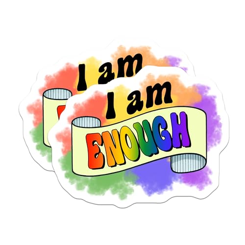(2 Pack) Motivational Quote Stickers - Inspirational Decal - Positive Affirmation - 5" On Longest Side - Sticks to Smooth Flat Surfaces - Made in USA - BMCS8291